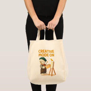 Bolso De Tela Modo Creativo Activado: Artista Perro Bichon Pinto