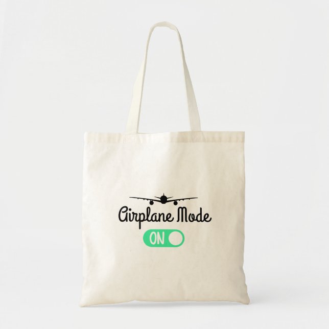 Bolso De Tela Modo de avión en camiseta (Frente)