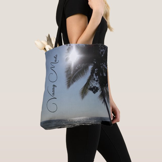 Bolso De Tela Modo de vacaciones personalizado del océano de pal (Detalle)