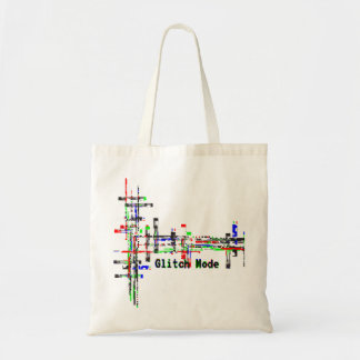 Bolso De Tela Modo Glitch — Diseño de Glitch Digital Cyberpunk.