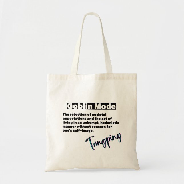 Bolso De Tela Modo Goblin de frases divertidas (Frente)