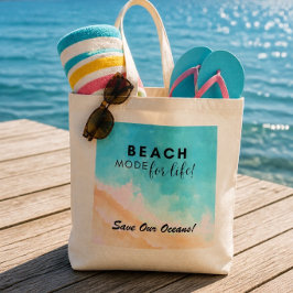 Bolso De Tela Modo Playa para Toda la Vida | ¡Salva Nuestros Océ