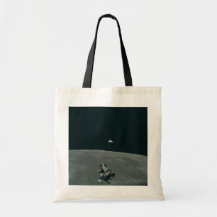 Bolso De Tela Módulo Lunar Apolo y salida de la Tierra sobre la