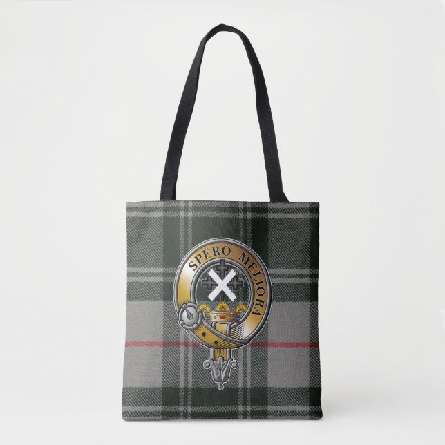 Bolso De Tela Moffat Tartán & Badge (Anverso)