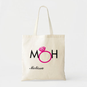 BOLSO DE TELA MOH - CRIADA DEL HONOR - ANILLO ROSADO - NOMBRE