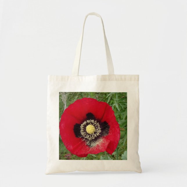 Bolso De Tela mohnblüte.klatschmohn en rojo (Frente)