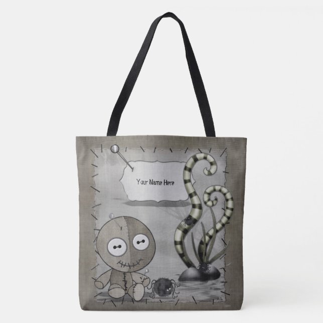 Bolso De Tela MOJO Gótico Voodoo Doll PERSONALIZADO (Anverso)