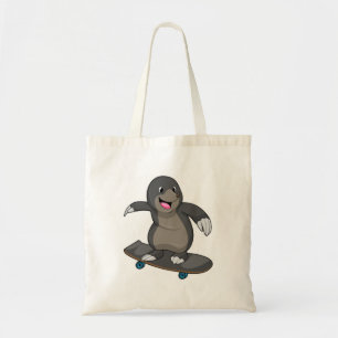 Bolso De Tela Mole como Skater con Skateboard