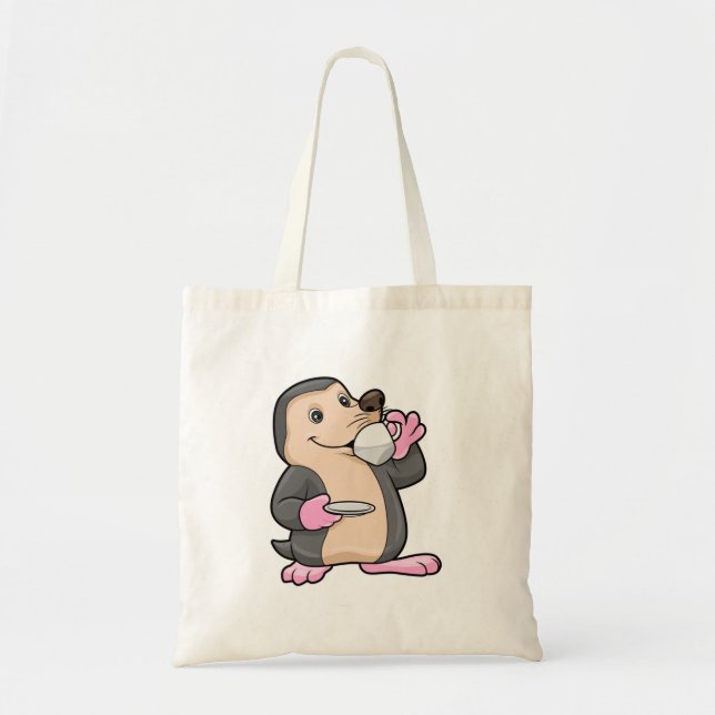Bolso De Tela Mole con taza de café y sartén (Frente)