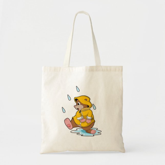Bolso De Tela Mole en lluvia con gotas de lluvia (Frente)