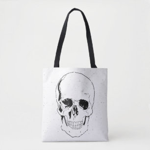 Bolso De Tela Molesto Scary Halloween Black Skull