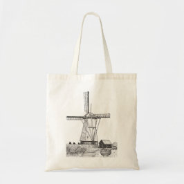 Bolso De Tela Molino de viento Bolígrafo Holandés y Ilustracion