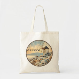 Bolso De Tela Molinos de viento de Mykonos en Grecia