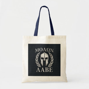 Bolso De Tela Molon puede ser cromado como casco espartano en la