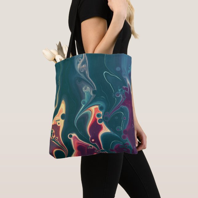 Bolso De Tela Molten Waves in Midnight Motion (Detalle)