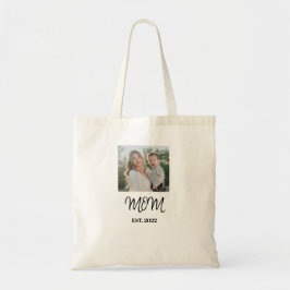 Bolso De Tela Mom Established, Black Script, Photo Tote Bag