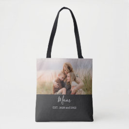 Bolso De Tela Mom Established Elegant Script Photo