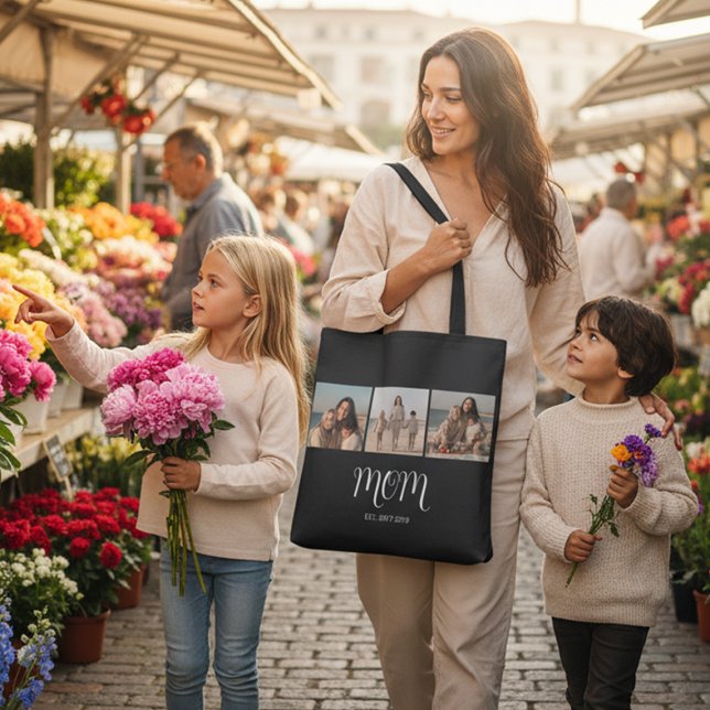 Bolso De Tela Mom Established Graceful Script Black 3 Photo (Subido por el creador)