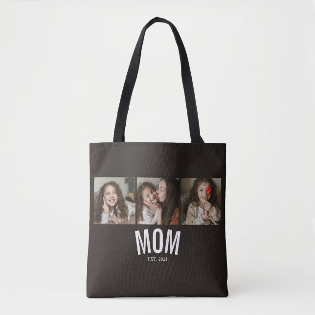 Bolso De Tela Mom Established Minimal Black 3 Photo (Anverso)