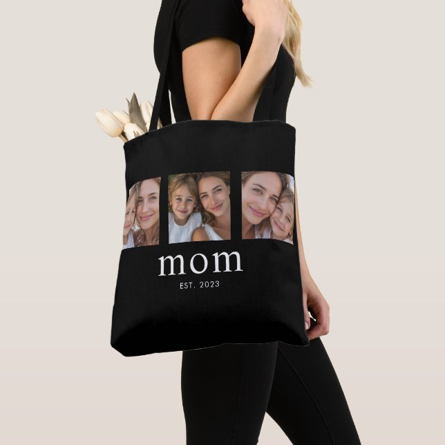 Bolso De Tela Mom Established Modern Black 3 Photo (Detalle)