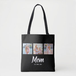 Bolso De Tela Mom Established Modern Script Black 3 Photo
