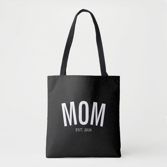 Bolso De Tela Mom Established New Mom Gift (Anverso)