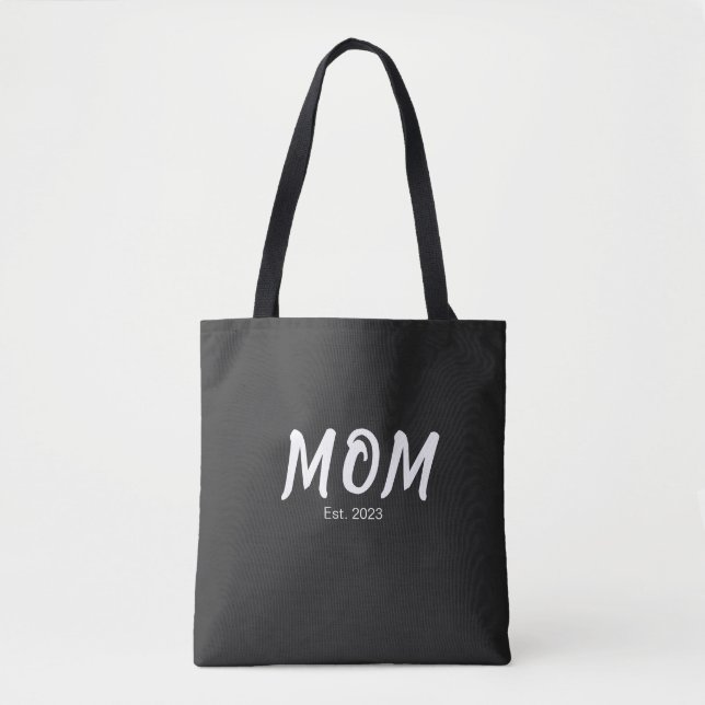 Bolso De Tela Mom Established New Mom Gift (Anverso)