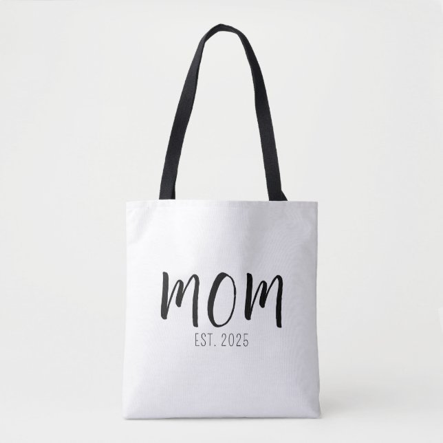 Bolso De Tela Mom Established New Mom Gift (Anverso)