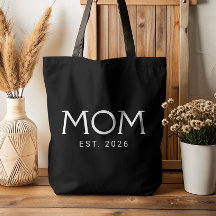Mom Established New Mom Gift Black