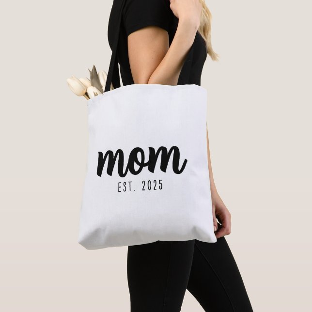 Bolso De Tela Mom Established New Mom Gift Tote Bag (Detalle)