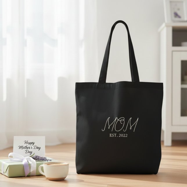 Bolso De Tela Mom Established New Mom Gift Tote Bag (Subido por el creador)