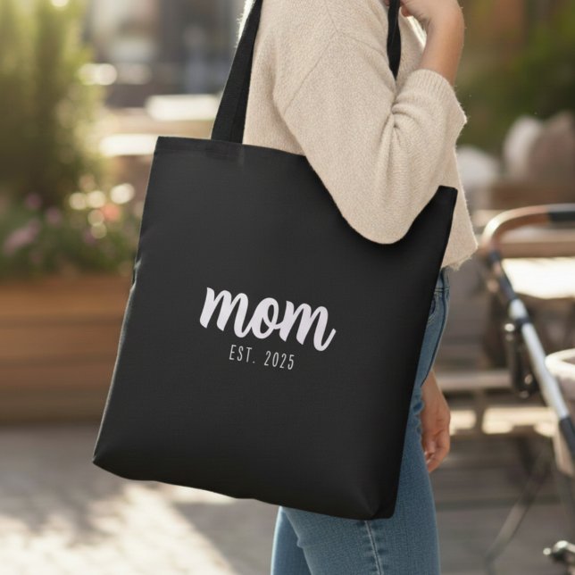 Bolso De Tela Mom Established New Mom Gift Tote Bag (Subido por el creador)