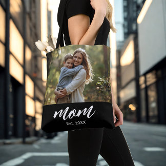 Bolso De Tela Mom Established Photo Mother's Day
