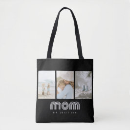 Bolso De Tela Mom Established Retro Script Black 3 Photo
