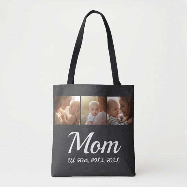 Bolso De Tela Mom Established Script Black 3 Photo  (Anverso)