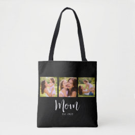 Bolso De Tela Mom Established Script Black 3 Photo