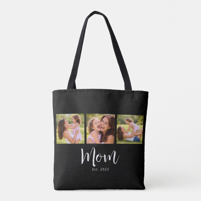 Bolso De Tela Mom Established Script Black 3 Photo (Reverso)