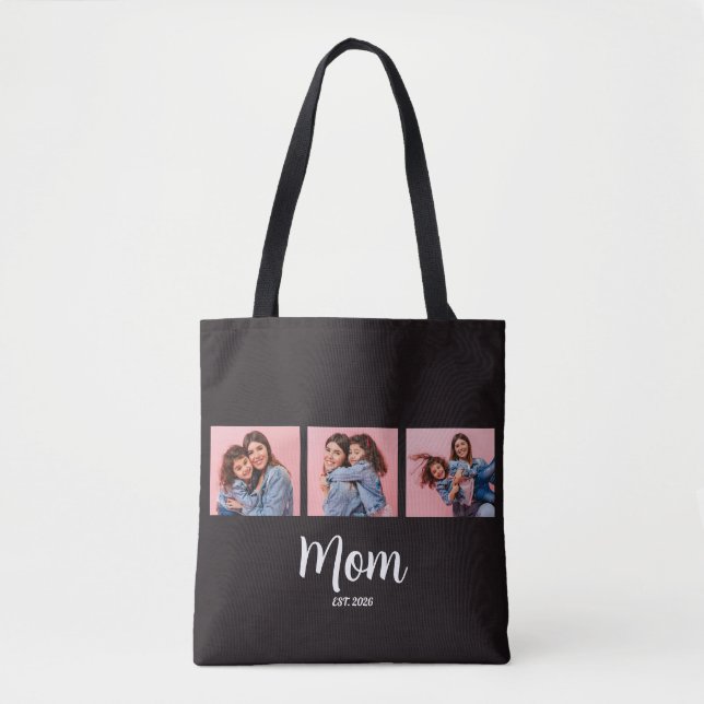 Bolso De Tela Mom Established Script Black 3 Photo  (Anverso)