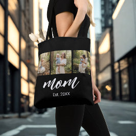 Bolso De Tela Mom Established Script Black 3 Photo