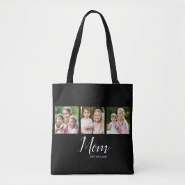 Bolso De Tela Mom Established Script Black 3 Photo 