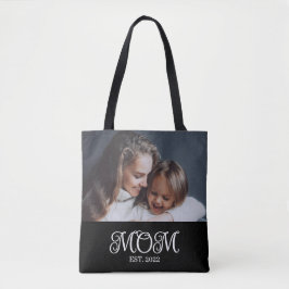 Bolso De Tela Mom Established Script Black Photo