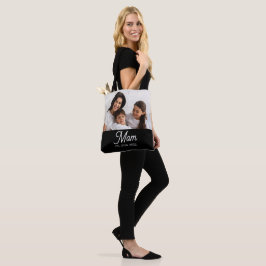 Bolso De Tela Mom Established Script Black Photo