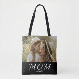 Bolso De Tela Mom Established Script Black Photo  Tote Bag