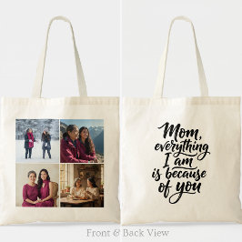 Bolso De Tela Mom Everything I Am Brush Script 4 Photo
