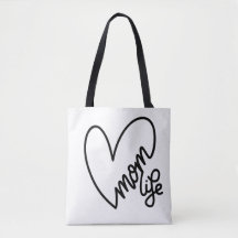 MOM LIFE CANVAS TOTE BAG