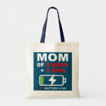 Bolso De Tela Mom of 2 Boys 1 Girl Son Mothers Day Gift<br><div class="desc">Mom of 2 Boys 1 Girl Son Mothers Day Gift Birthday Women Gift. Perfect gift for your dad,  mom,  papa,  men,  women,  friend and family members on Thanksgiving Day,  Christmas Day,  Mothers Day,  Fathers Day,  4th of July,  1776 Independent day,  Veterans Day,  Halloween Day,  Patrick's Day</div>