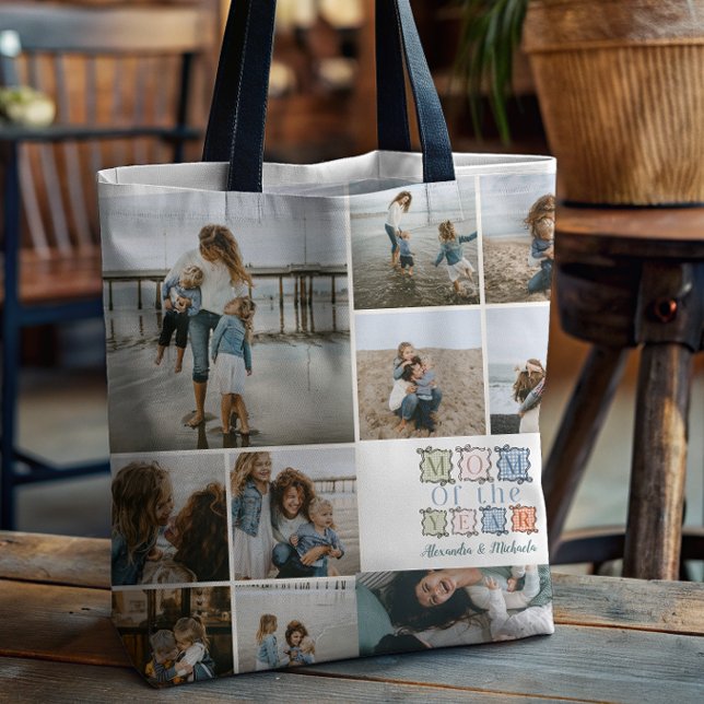 Bolso De Tela Mom of the Year Patchwork Photo Design (Subido por el creador)