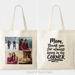 Bolso De Tela Mom Photo Collage Quote In My Corner Modern