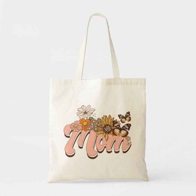 Bolso De Tela Mom Retro Floral (Frente)
