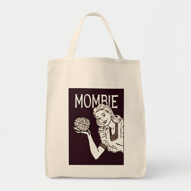 Bolso De Tela Mombie Retro Zombie (Frente)